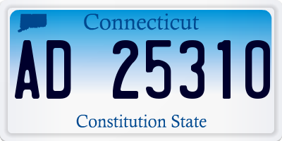 CT license plate AD25310