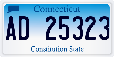 CT license plate AD25323