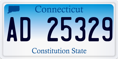 CT license plate AD25329