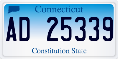 CT license plate AD25339