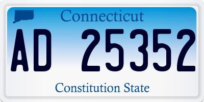 CT license plate AD25352