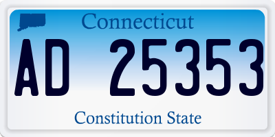 CT license plate AD25353