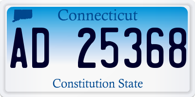 CT license plate AD25368