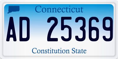 CT license plate AD25369