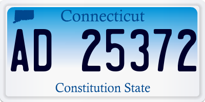 CT license plate AD25372