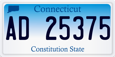 CT license plate AD25375