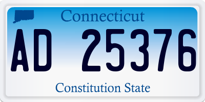 CT license plate AD25376