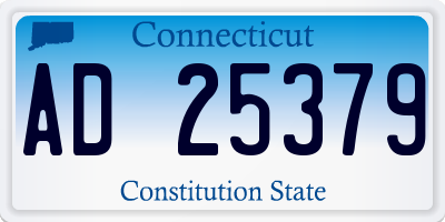 CT license plate AD25379