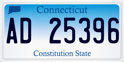 CT license plate AD25396