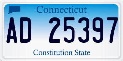 CT license plate AD25397