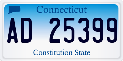 CT license plate AD25399