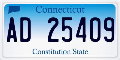 CT license plate AD25409