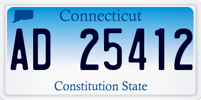 CT license plate AD25412