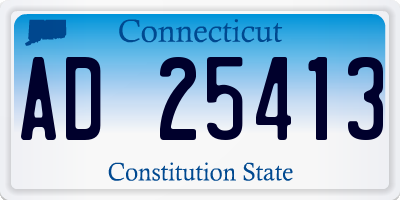 CT license plate AD25413
