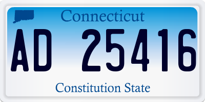 CT license plate AD25416
