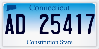 CT license plate AD25417