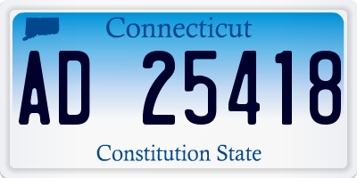 CT license plate AD25418