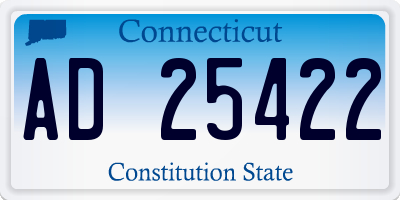 CT license plate AD25422