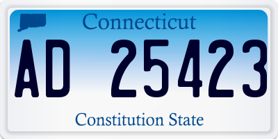 CT license plate AD25423
