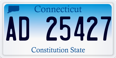 CT license plate AD25427