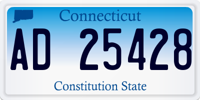CT license plate AD25428