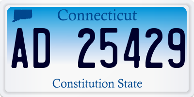 CT license plate AD25429