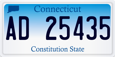 CT license plate AD25435