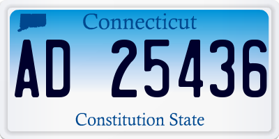 CT license plate AD25436