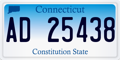 CT license plate AD25438