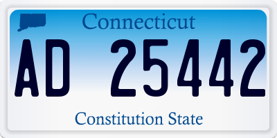 CT license plate AD25442