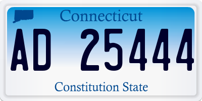 CT license plate AD25444