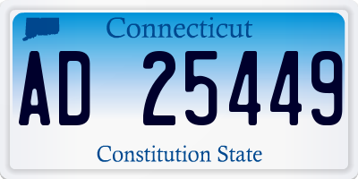 CT license plate AD25449