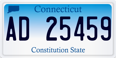 CT license plate AD25459