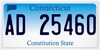 CT license plate AD25460