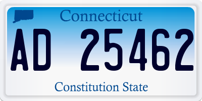CT license plate AD25462
