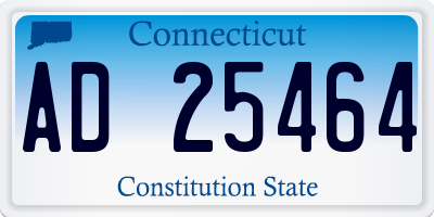 CT license plate AD25464