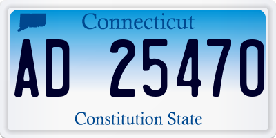 CT license plate AD25470