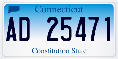 CT license plate AD25471