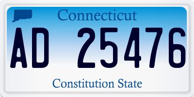 CT license plate AD25476
