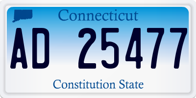 CT license plate AD25477