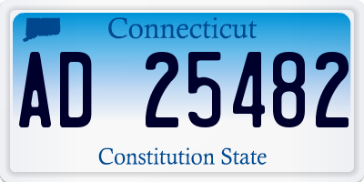 CT license plate AD25482