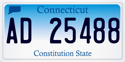CT license plate AD25488