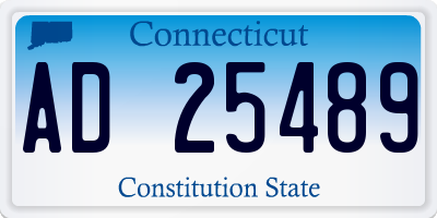 CT license plate AD25489