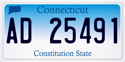 CT license plate AD25491