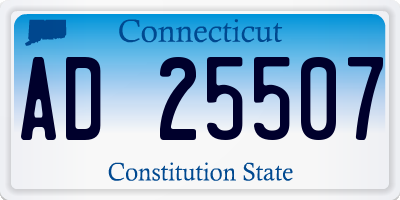 CT license plate AD25507