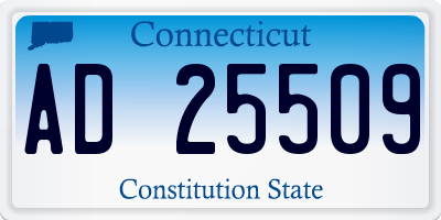 CT license plate AD25509