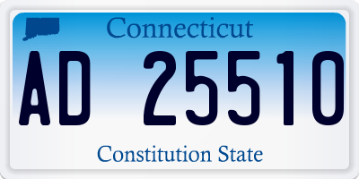 CT license plate AD25510