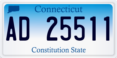 CT license plate AD25511