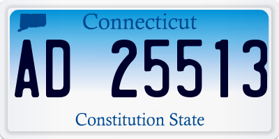 CT license plate AD25513