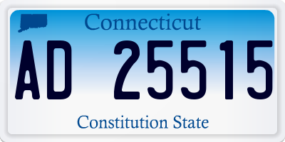 CT license plate AD25515